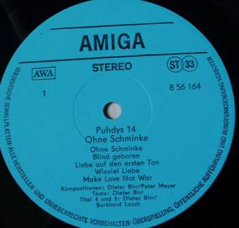 LP Puhdys: Ohne Schminke