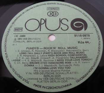 LP Puhdys: Rock'n' Roll Music