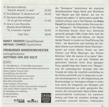 CD Georg Friedrich Händel: Baroque Esprit - Purcell: Dioclesian Suite; Händel: Concerto Grosso Op. 6 No. 6 Il Duello Amoroso
