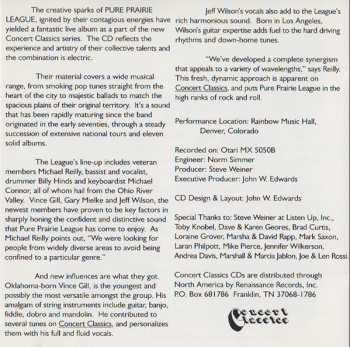 CD Pure Prairie League: Concert Classics Volume 1