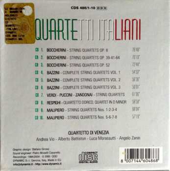 10CD/Zestaw pudełkowy Quartetto D'Archi Di Venezia: Quartetti Italiani