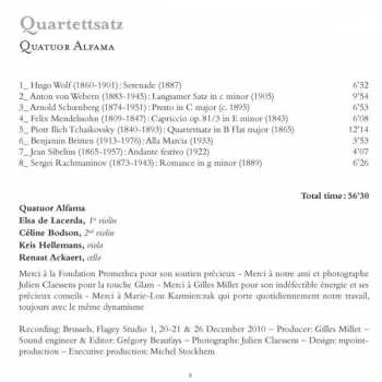 CD Quatuor Alfama: Quartettsatz