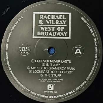 LP Rachael & Vilray: West Of Broadway