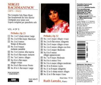 CD Sergei Vasilyevich Rachmaninoff: The Complete Solo Piano Music (L'Intégrale Pour Piano Seul) Vol. 4: Préludes Op. 23 & Op. 32