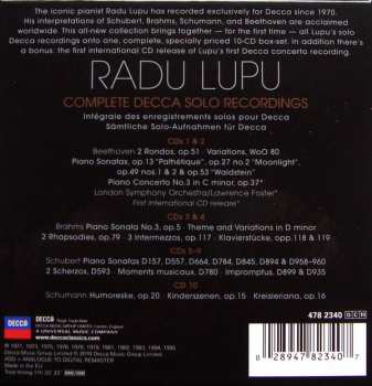 10CD/Zestaw pudełkowy Radu Lupu: Complete Decca Solo Recordings