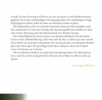 CD Johannes Brahms: Händel-Variationen • Walzer • Rhapsodien