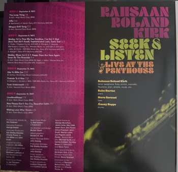 2LP Roland Kirk: Seek & Listen: Live At The Penthouse DLX | LTD | NUM