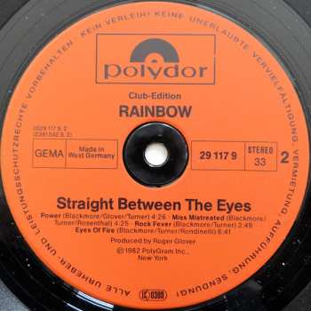 LP Rainbow: Straight Between The Eyes