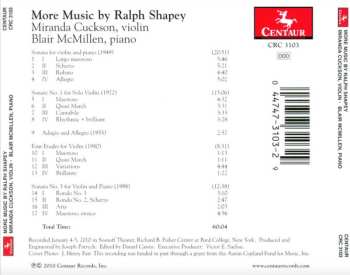 CD Blair McMillen: More Music By Ralph Shapey