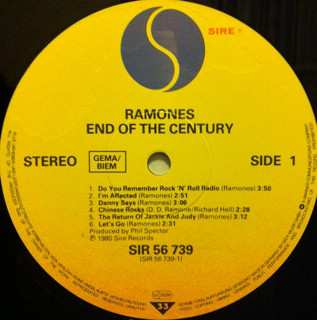 LP Ramones: End Of The Century