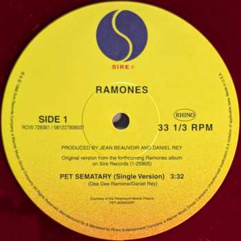 LP Ramones: Pet Sematary CLR | LTD