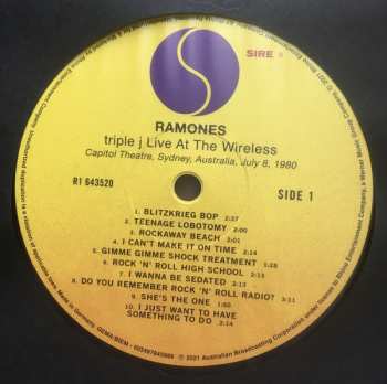 LP Ramones: Triple J Live At The Wireless - Capitol Theatre, Sydney, Australia, July 8, 1980 LTD | NUM