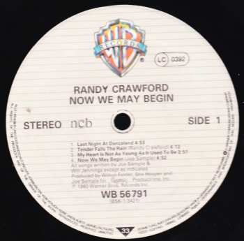 LP Randy Crawford: Now We May Begin