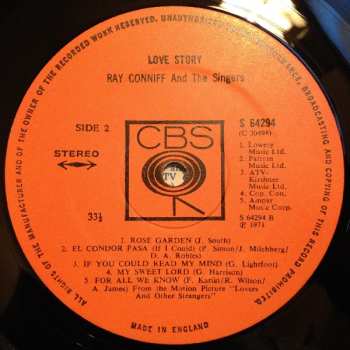 LP Ray Conniff And The Singers: Love Story