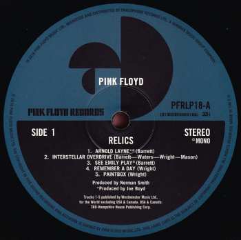 LP Pink Floyd: Relics