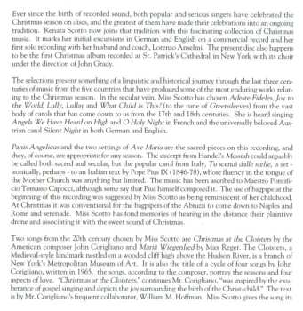 CD Renata Scotto: Christmas With Renata Scotto At St. Patrick's Cathedral