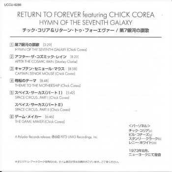 CD Return To Forever: Hymn Of The Seventh Galaxy