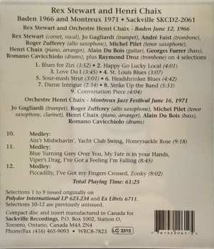 CD Rex Stewart: Baden 1966 And Montreux 1971