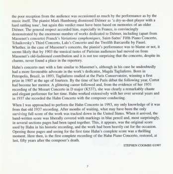 CD Jules Massenet: Piano Concerto In E Major / Piano Concerto In E Flat Major