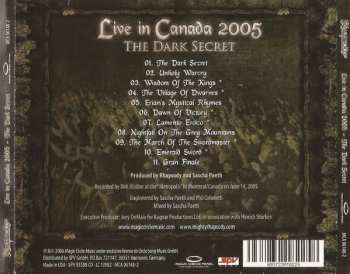 CD/DVD Rhapsody: Live In Canada 2005 - The Dark Secret