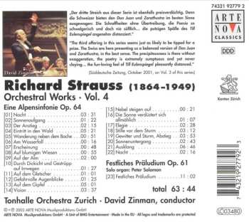 CD Richard Strauss: Eine Alpensinfonie; Festliches Präludium