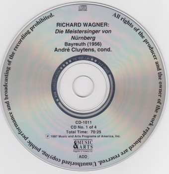 4CD/Zestaw pudełkowy André Cluytens: Die Meistersinger Von Nürnberg - 1956 Bayreuth Festival (Live)