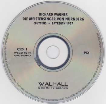 4CD/Zestaw pudełkowy André Cluytens: Die Meistersinger Von Nürnberg - Gesamtaufnahme Bayreuth 1957