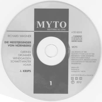 4CD/Zestaw pudełkowy Richard Wagner: Die Meistersinger Von Nürnberg - Gesamtaufnahme Bayreuth 1961