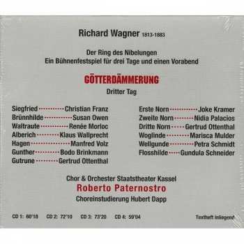 4CD/Zestaw pudełkowy Richard Wagner: Götterdämmerung