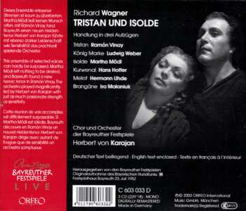 3CD/Zestaw pudełkowy Herbert von Karajan: Tristan Und Isolde : Live Recording 23. Juli 1952
