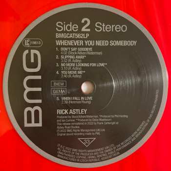 LP Rick Astley: Whenever You Need Somebody LTD | CLR