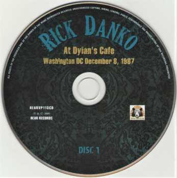 2CD Rick Danko: At Dylan's Cafe (Washington DC, December 8, 1987)