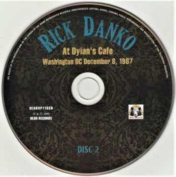 2CD Rick Danko: At Dylan's Cafe (Washington DC, December 8, 1987)