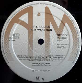 2LP Rick Wakeman: Rhapsodies