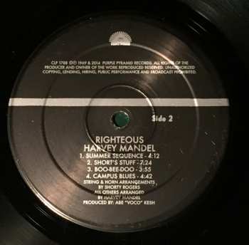 LP Harvey Mandel: Righteous LTD