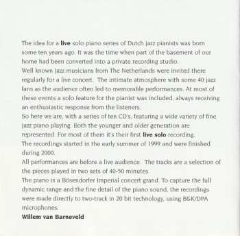 CD Rob Van Bavel: Solo Piano 'Jazz At The Pinehill'