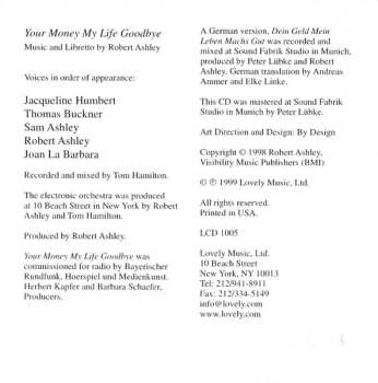 CD Robert Ashley: Your Money My Life Goodbye