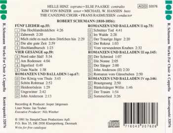 CD Robert Schumann: Complete Works For Mixed Chor A Cappella