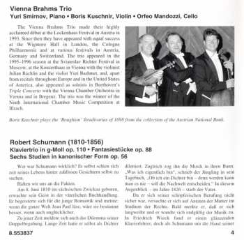 CD Robert Schumann: Piano Trios, Volume 2 - Trio In A Minor 'Fantasiestücke' • Trio In G Minor • Six Pieces In Canonic Form