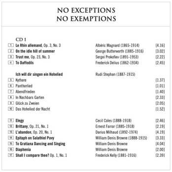 2CD Malcolm Martineau: No Exceptions, No Exemptions: Great War Songs