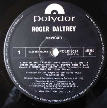 LP Roger Daltrey: McVicar
