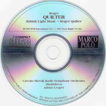 CD Slovak Radio Symphony Orchestra: British Light Music: Roger Quilter