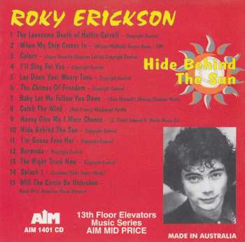 CD Roky Erickson: Hide Behind The Sun
