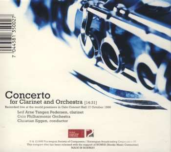 CD Rolf Wallin: Concerto For Clarinet And Orchestra