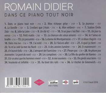 CD Romain Didier: Dans Ce Piano Tout Noir