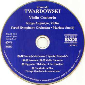 CD Kinga Augustyn: Violin Concerto • Spanish Fantasia