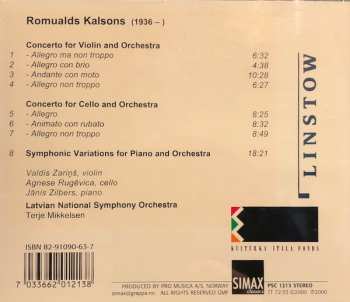 CD Romualds Kalsons: Violin Concerto; Cello Concerto; Symphonic Variations