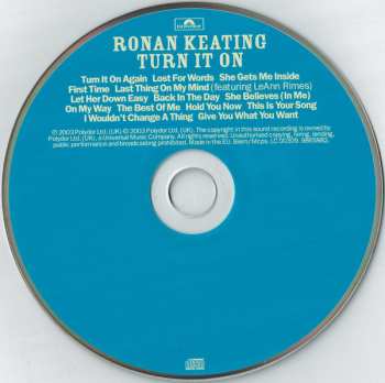 CD Ronan Keating: Turn It On