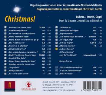 CD Ruben Sturm: Christmas! Orgelimprovisationen über Internationale Weihnachtslieder = Organ Improvisations On International Christmas Carols
