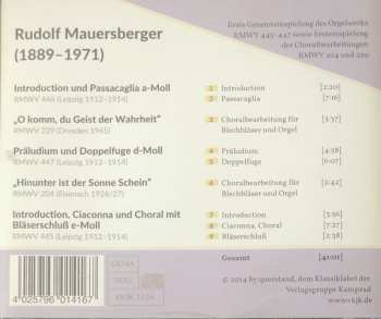 CD Rudolf Mauersberger: Rudolf Mauersberger Orgelwerke - Gesamteinspielung